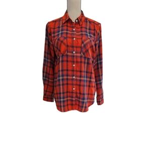 🚨EUC Mossimo Supply Co. Red Plaid Boyfriend Fit Button Down Shirt